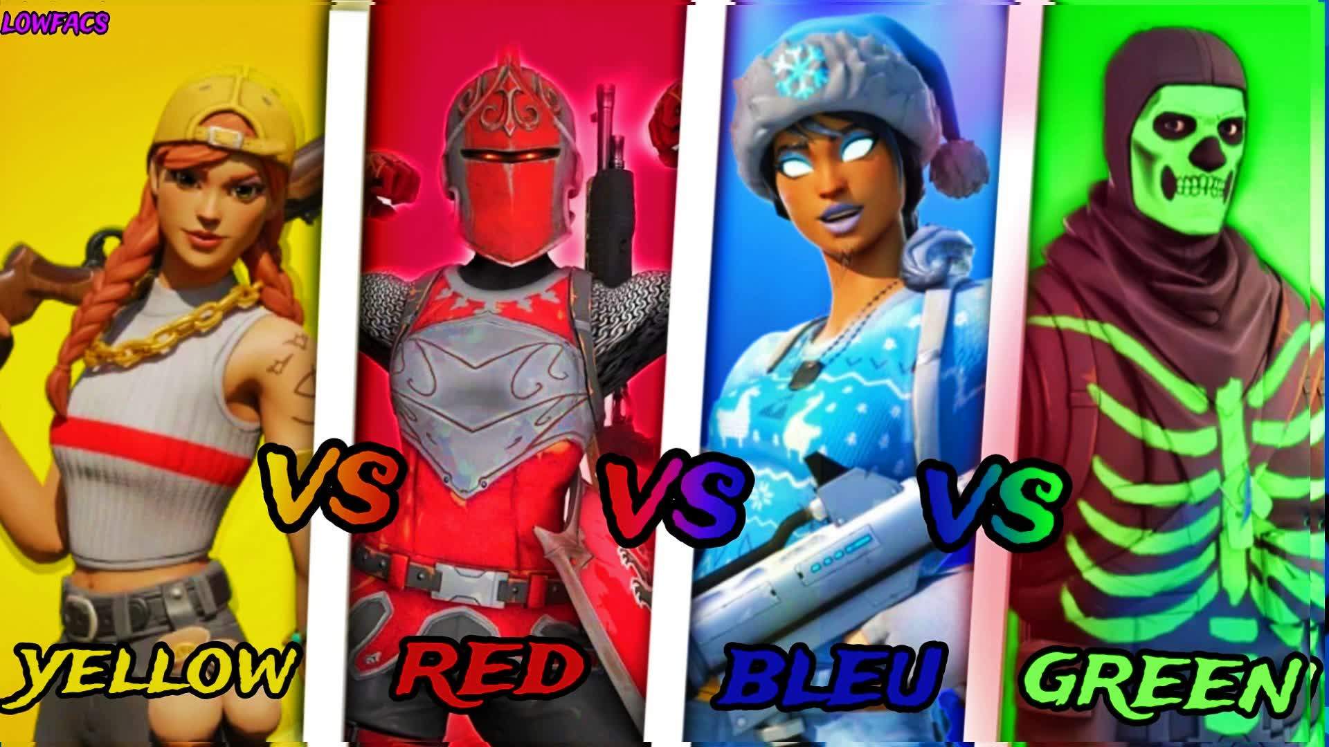 🆕🔥 Red Vs Bleu Vs Yellow Vs Green 💯🏅