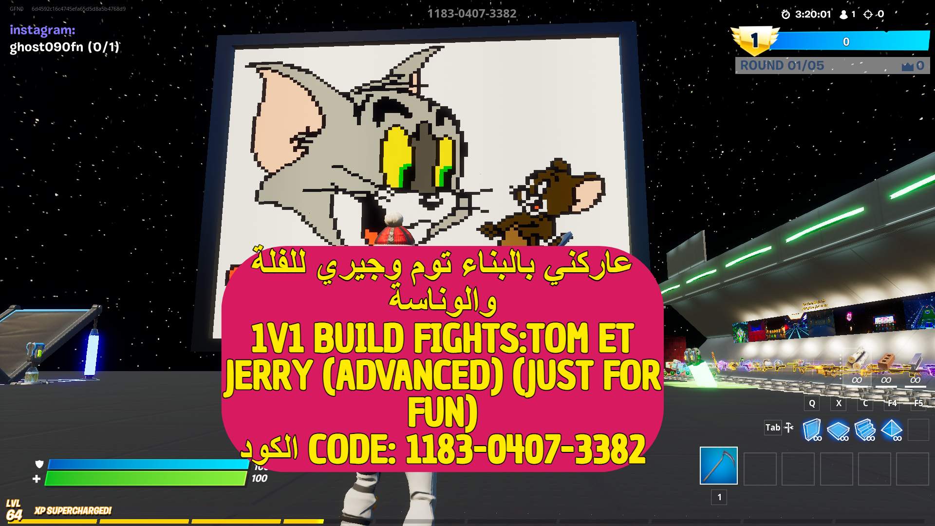1V1 BUILD FIGHTS:TOM & JERRY عاركني بناء