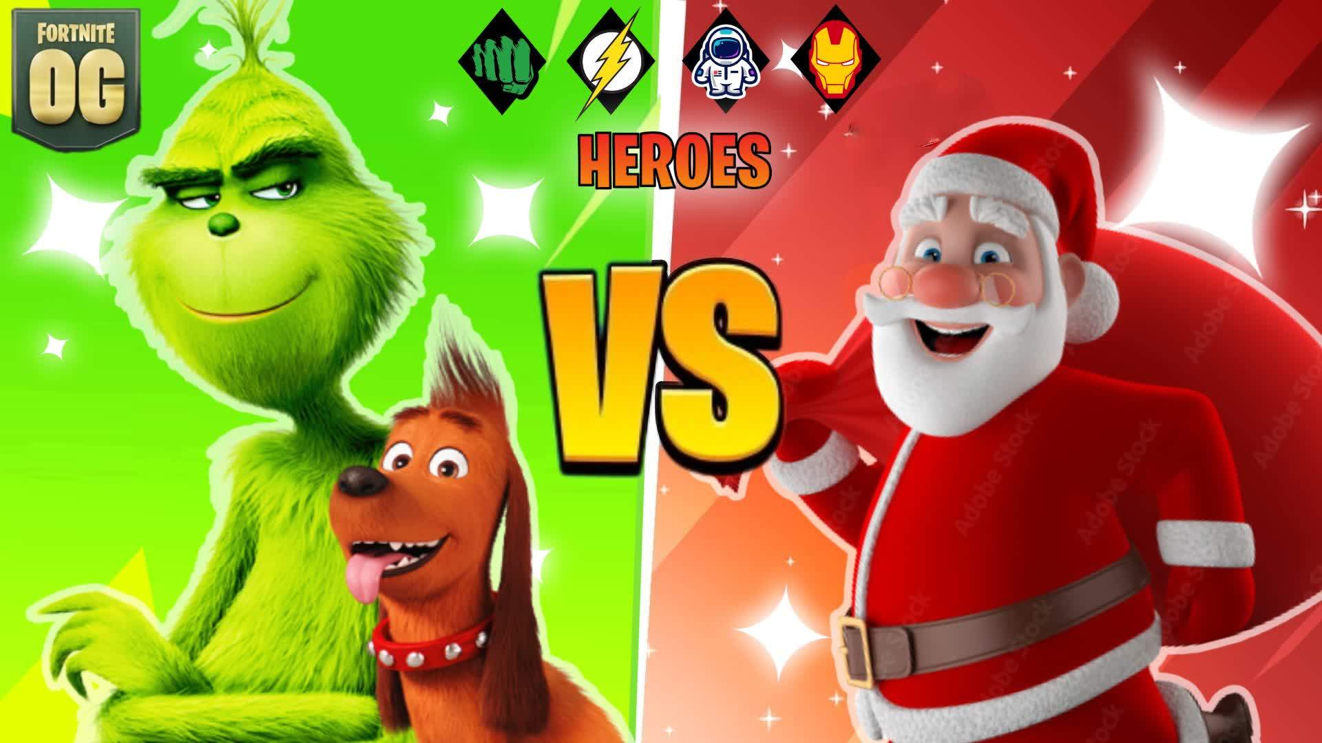 👺GRINCH VS SANTA🎅 HEROES🦸‍♂️