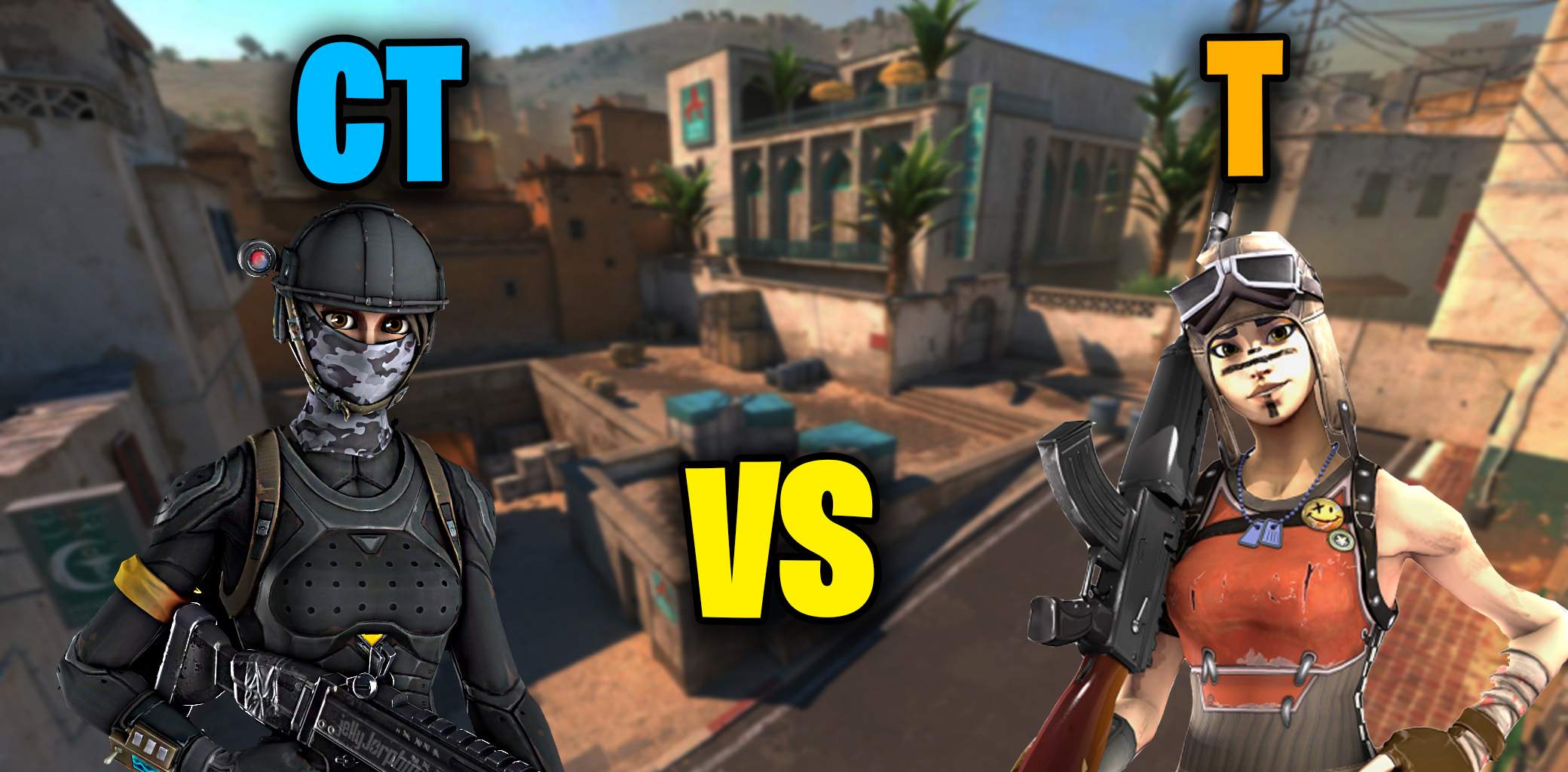 Dust 2 CT vs T | NoBuild