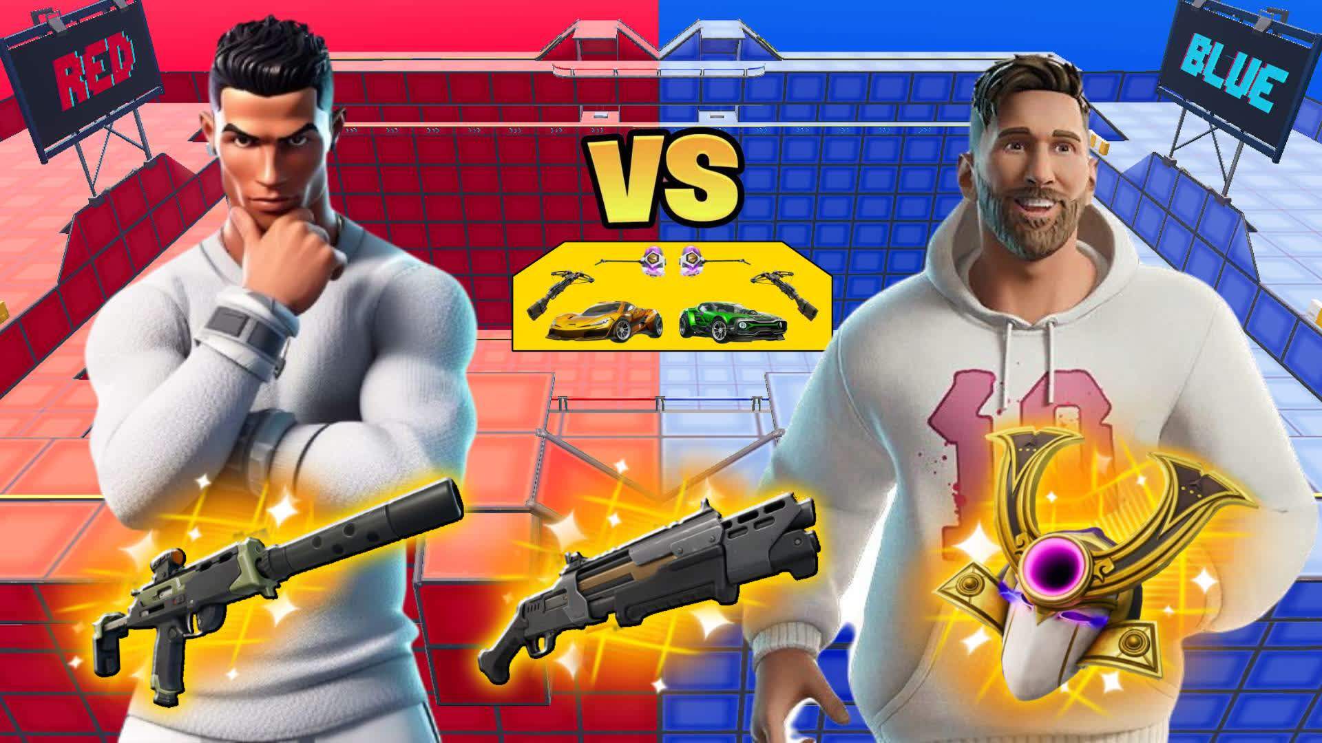 🐐RONALDO VS MESSI🌈CRAZY RED VS BLUE⭐