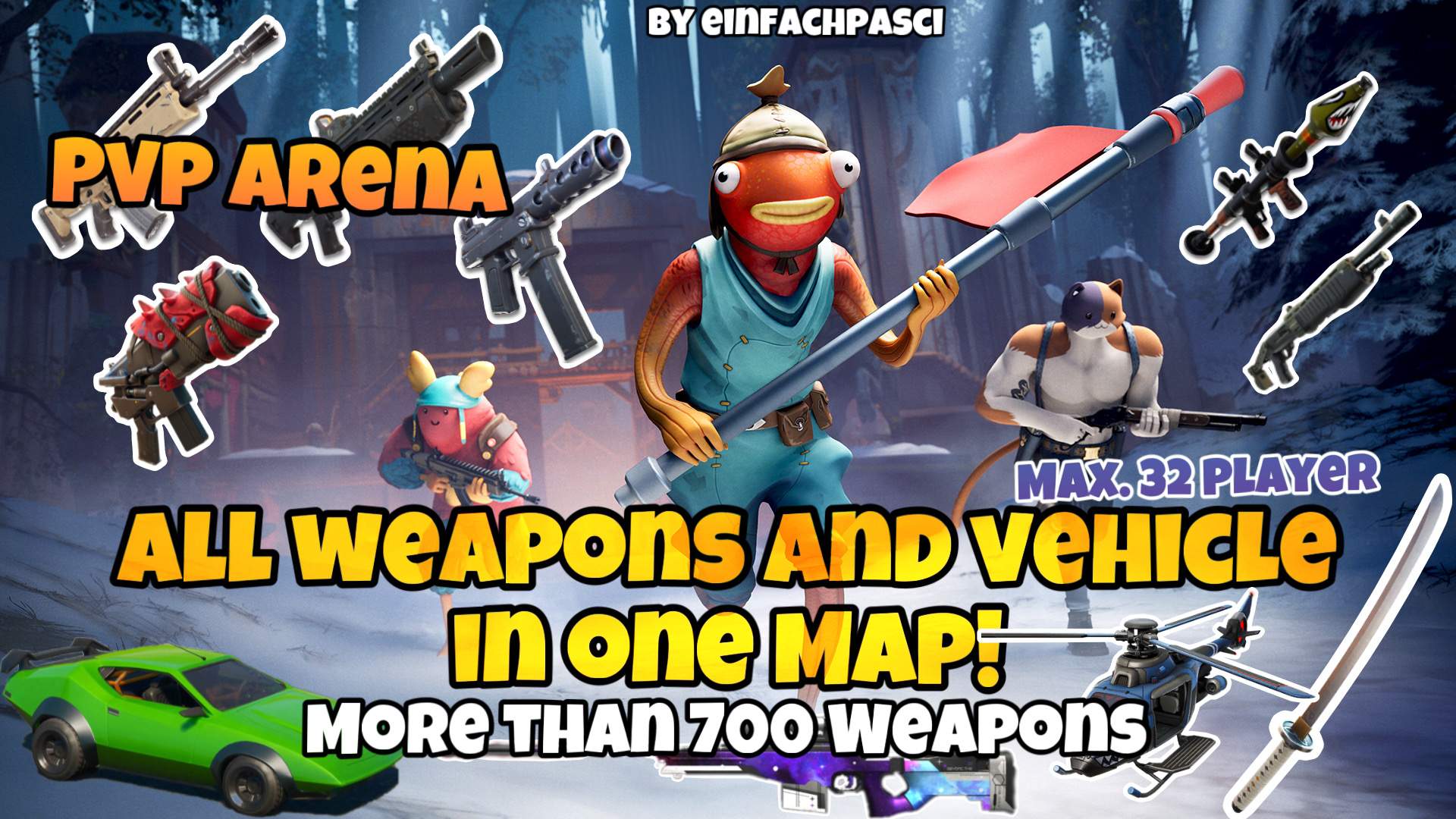 All Weapons and Vehicle FFA | 32 Player