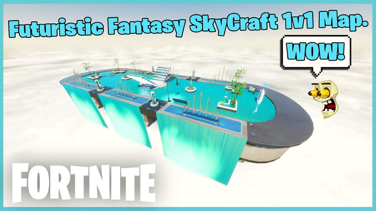FUTURISTIC FANTASY SKYCRAFT || 1V1 MAP