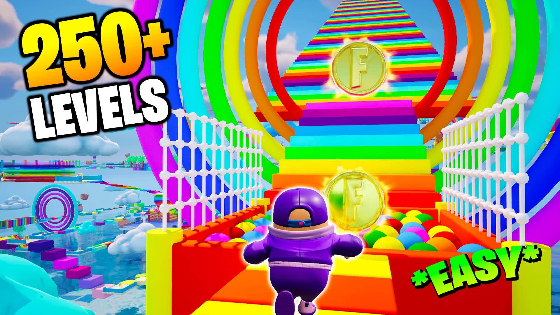 🌈 VERY EASY FALL GUYS PARKOUR OBBY 👑