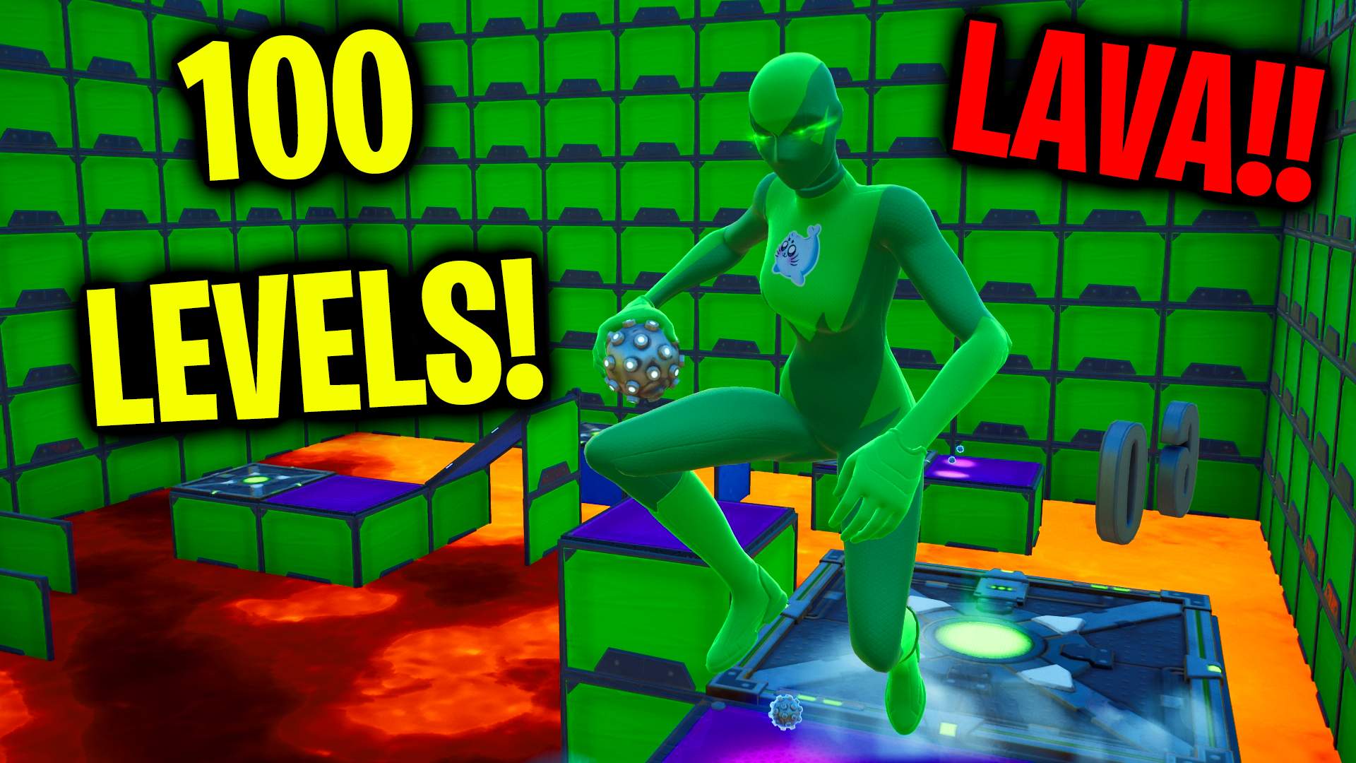 100 LEVEL DEFAULT DEATHRUN 🔥 LAVA!!!