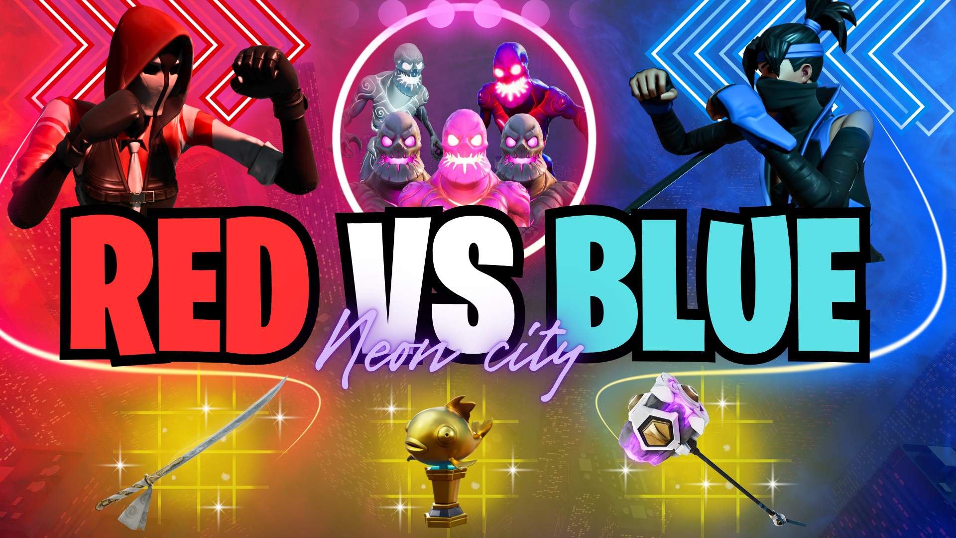 ULTIMATE 🔴Red vs Blue🔵 : Neon City