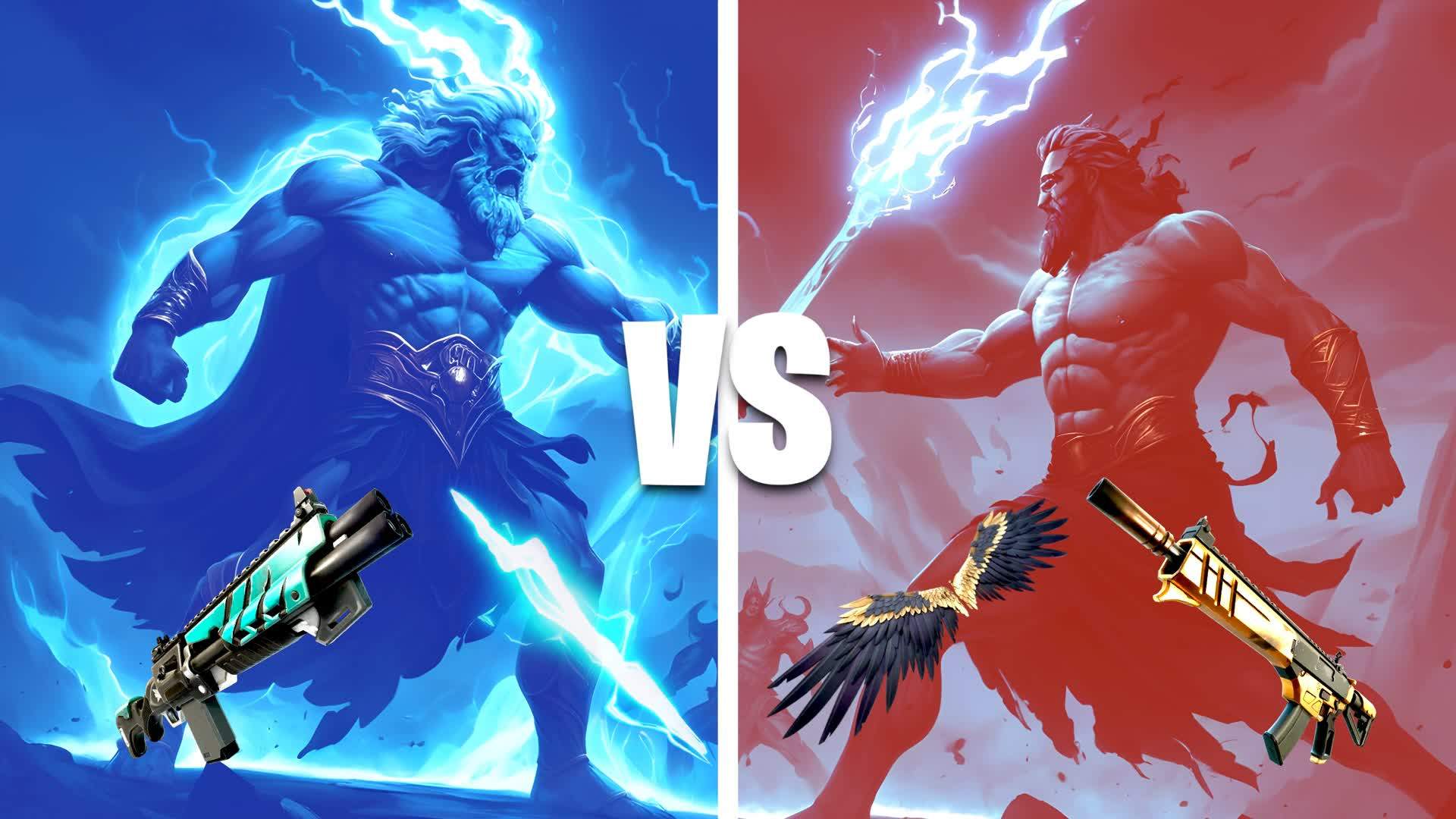 ZEUS VS HADES 1V1 🔵🔴