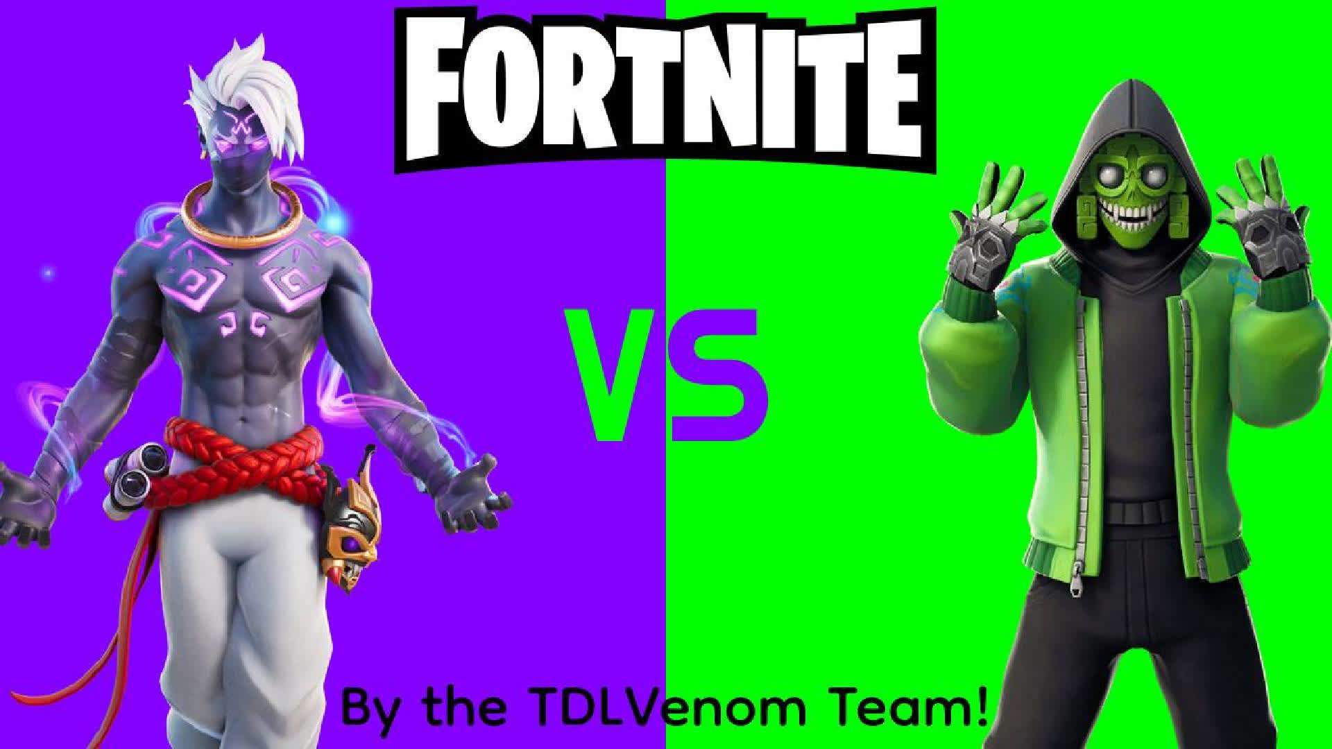 FORTNITE GREEN VS PURPLE!