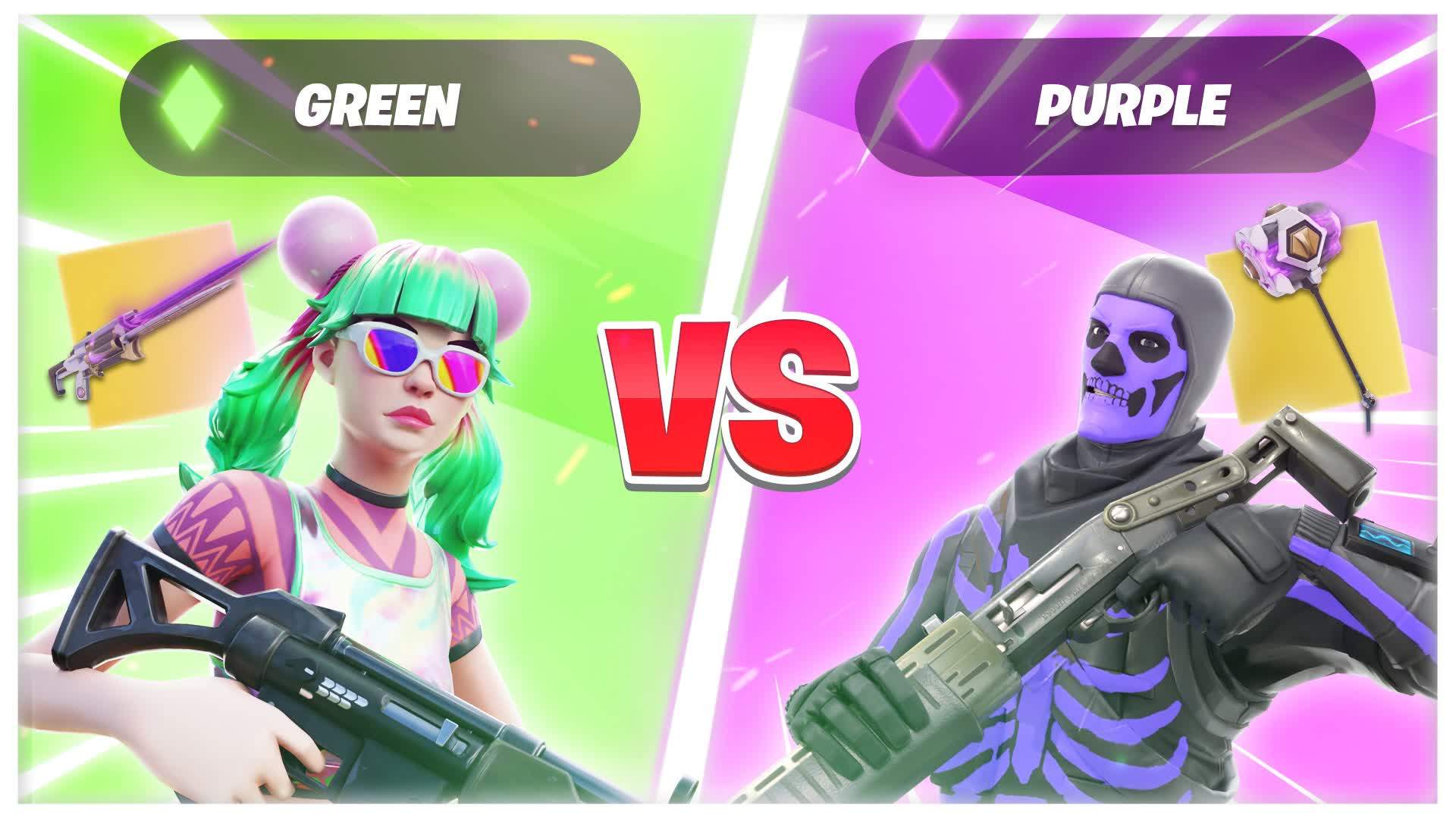 💜Purple vs💚Green: Team Battle (Mythic)