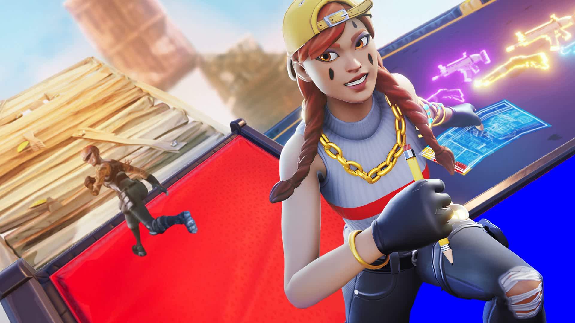 1v1 BUILD FIGHTS RED VS BLUE !