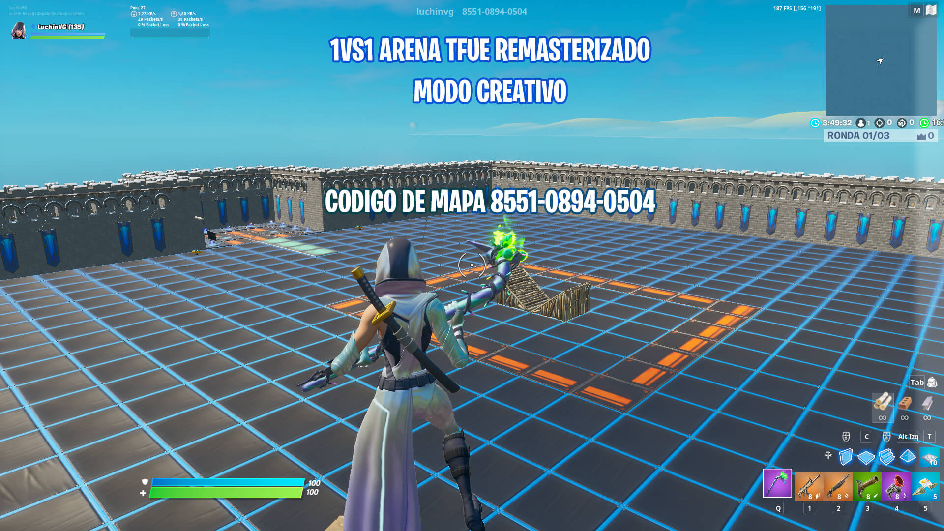 1 VS 1  ARENA TFUE REMASTERIZADO