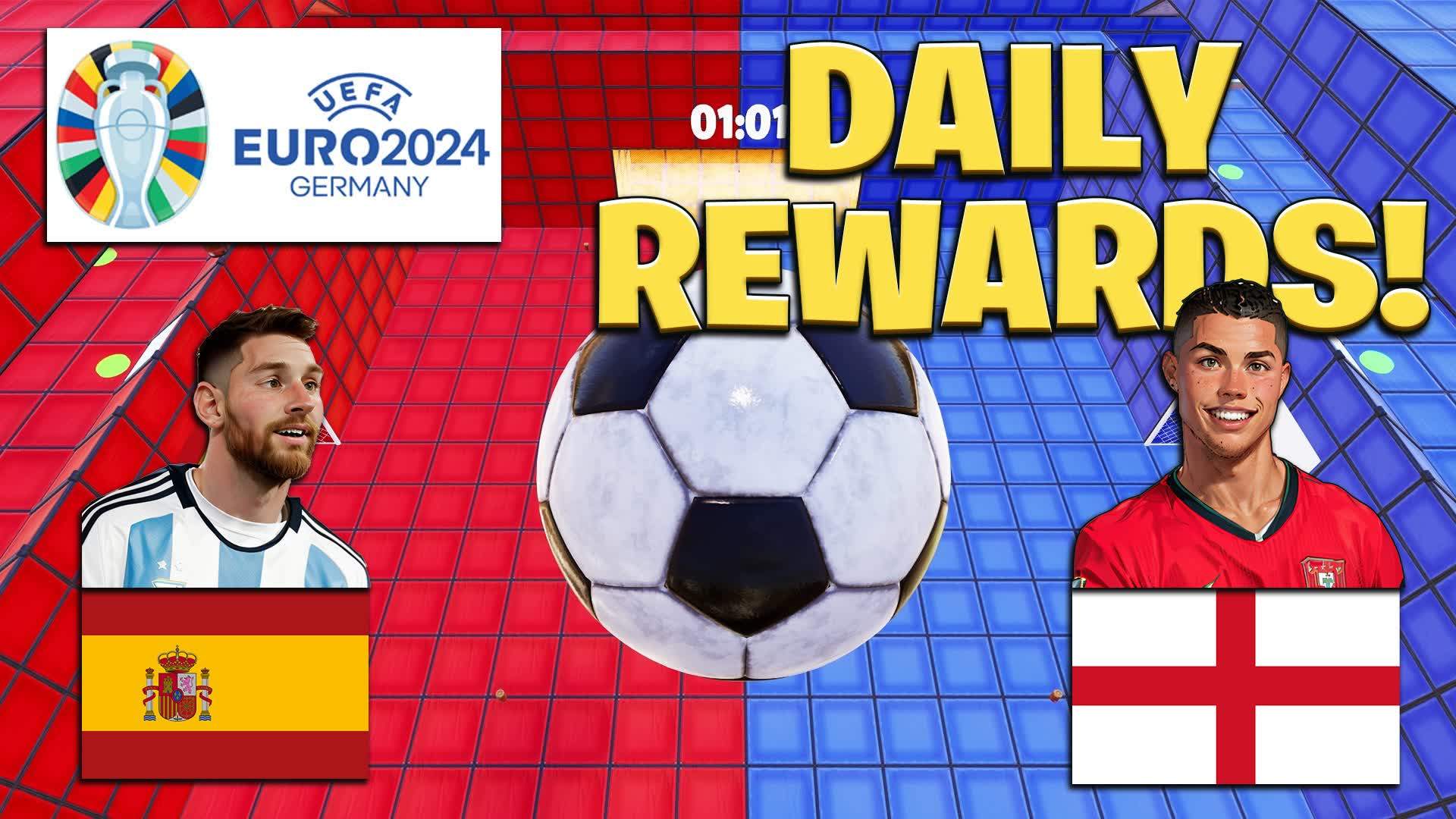 GOAL RED VS BLUE EUROS FOOTBALL