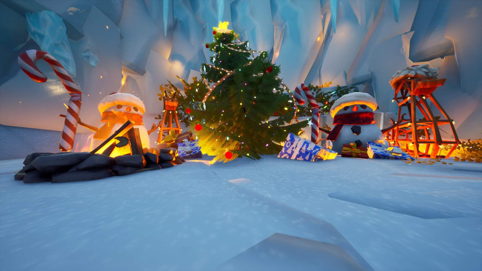 CAVE WINTER FIGHT - 10 PLAYERS - 2 TEAMS