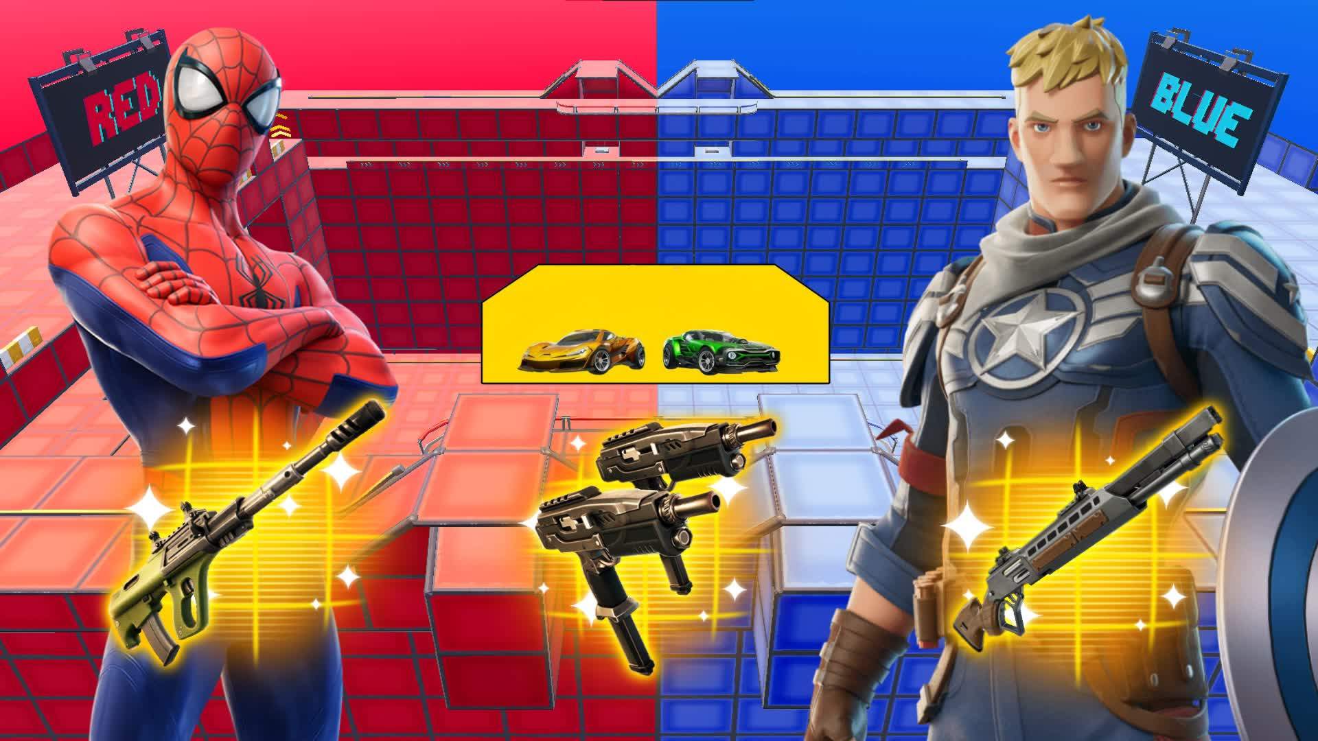 💯 SUPERHEROES RED VS BLUE 🔴🔵