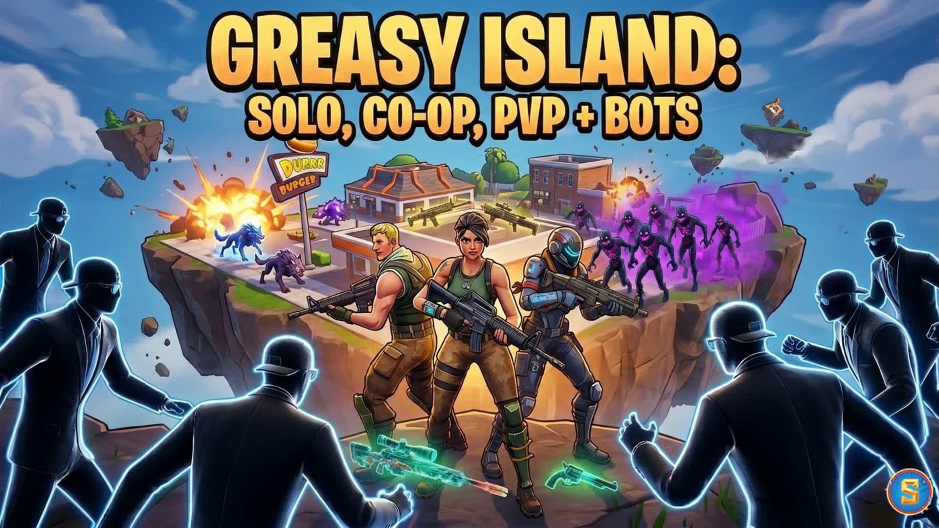Greasy Island: Singleplayer, Co-op, PVP + Bots