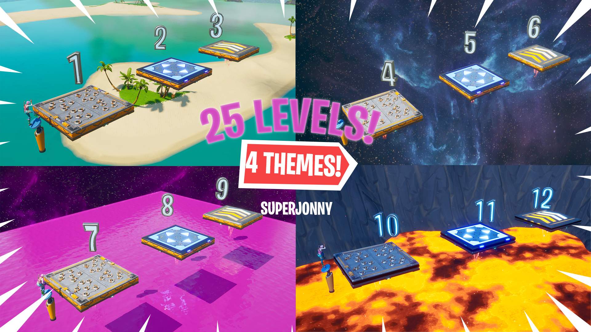 4 THEMED DEATHRUN - 25 LEVELS!