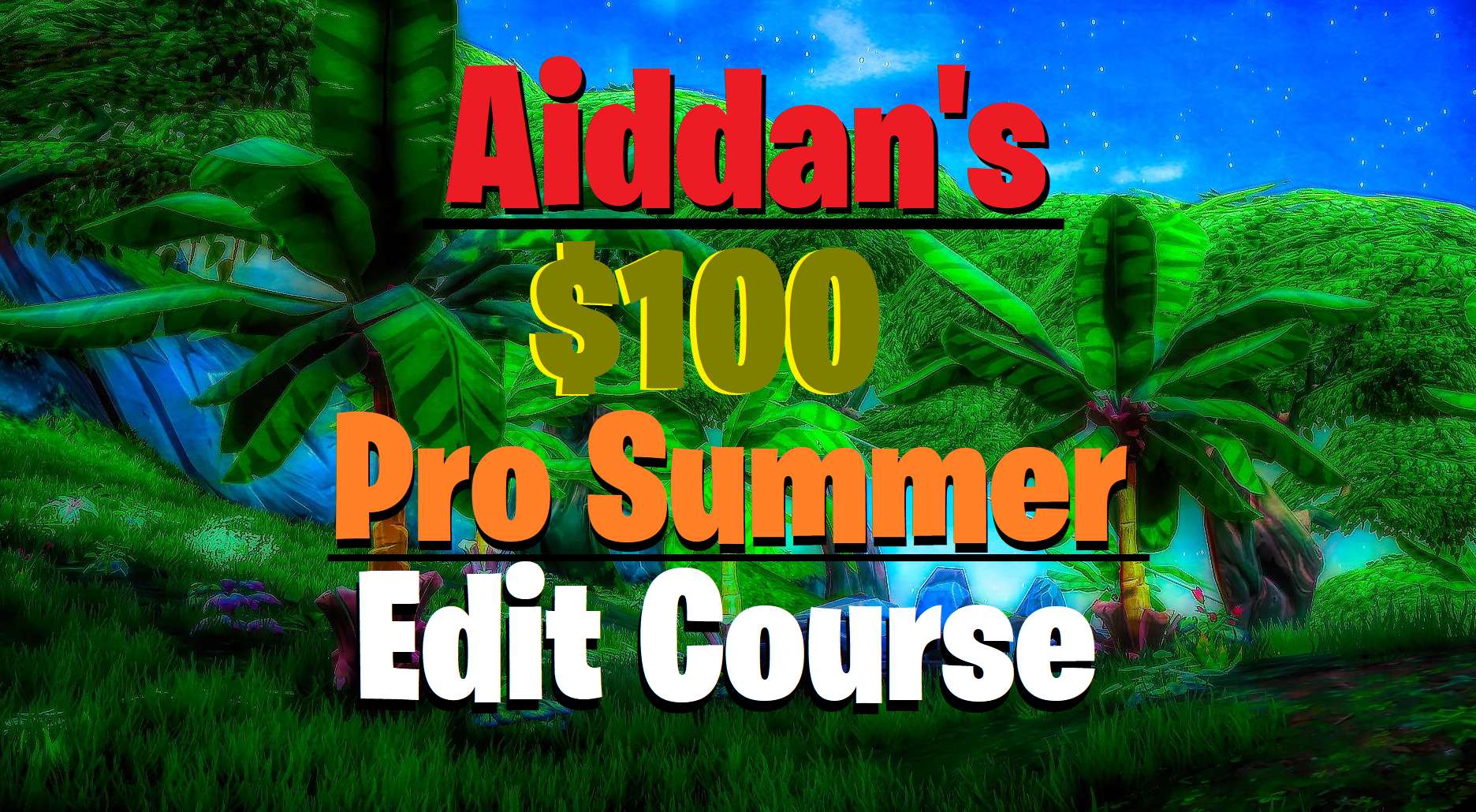 $100 PRO SUMMER EDIT COURSE