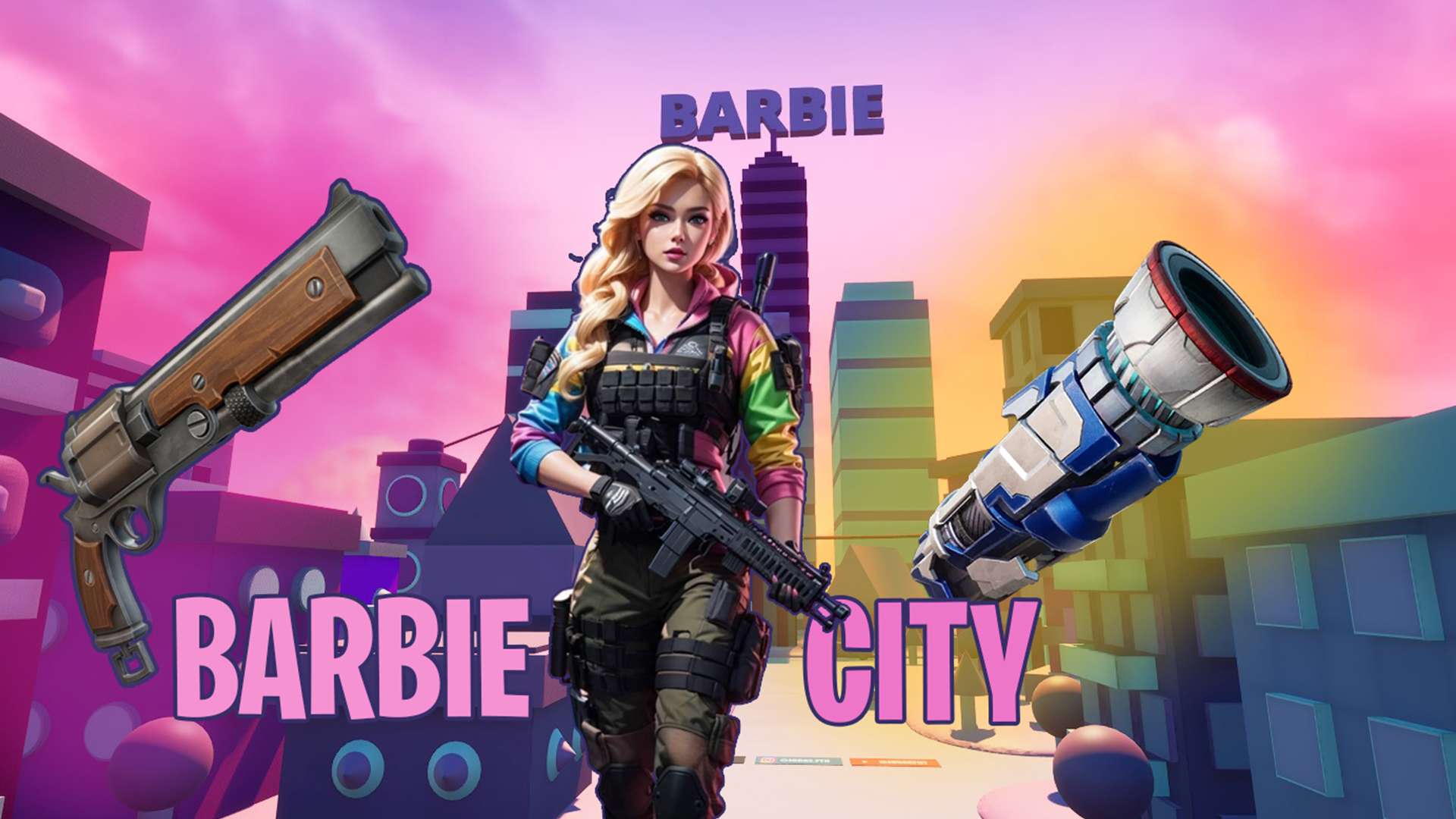 🆕 BARBIE CITY GUN GAME 💥 ONE SHOT 🔫