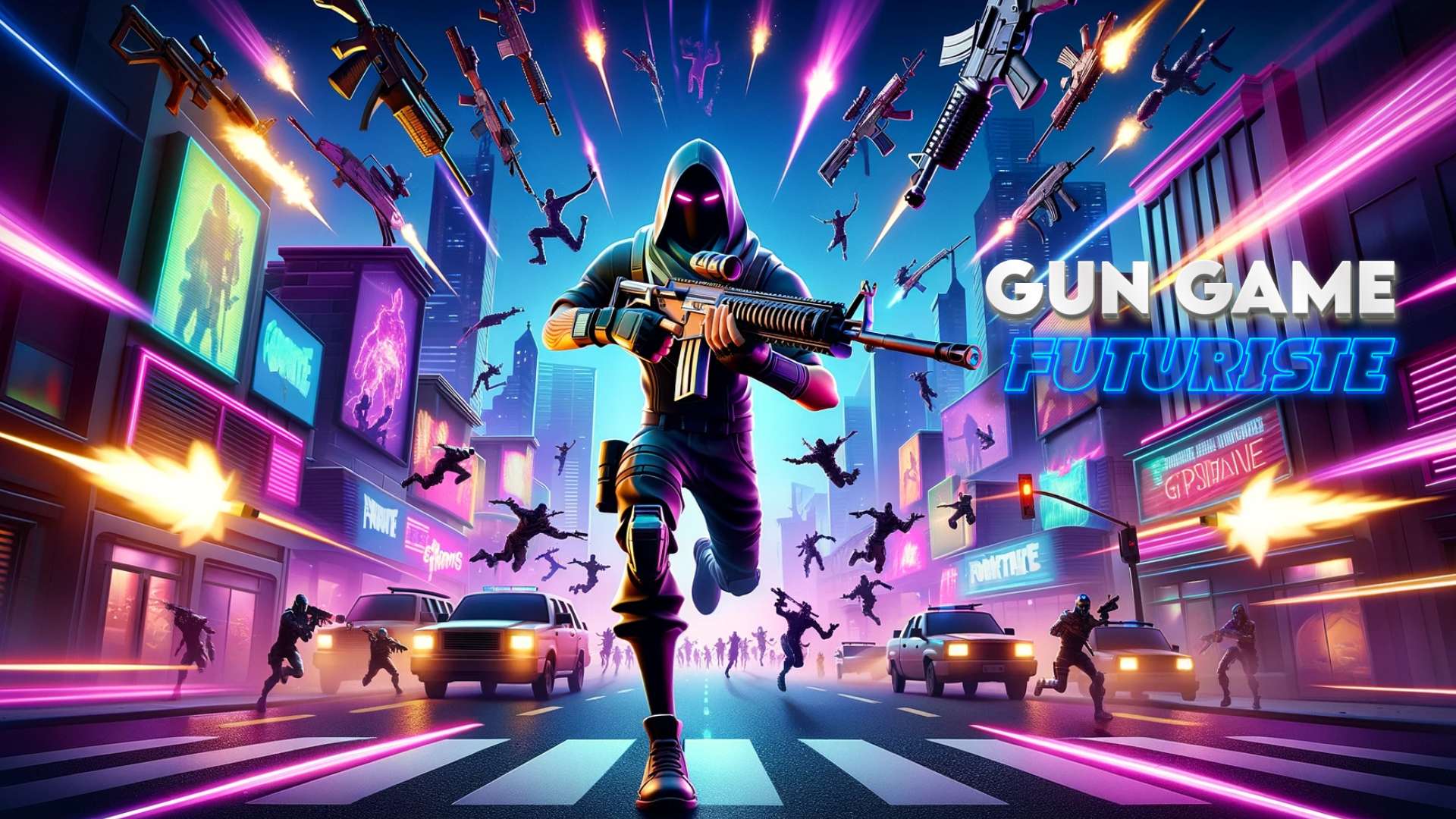 Futuristic Cyber City Gun Game 2.0