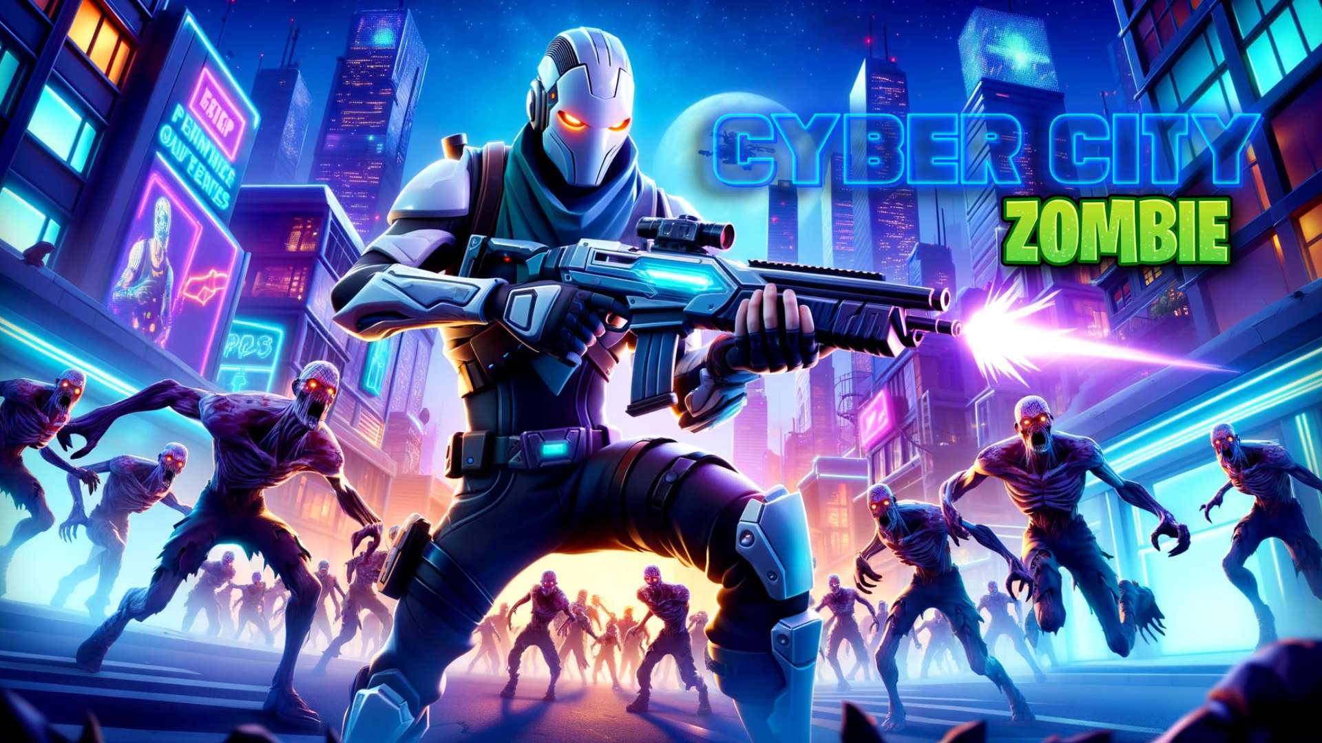 Cyber City Zombies Futuristic