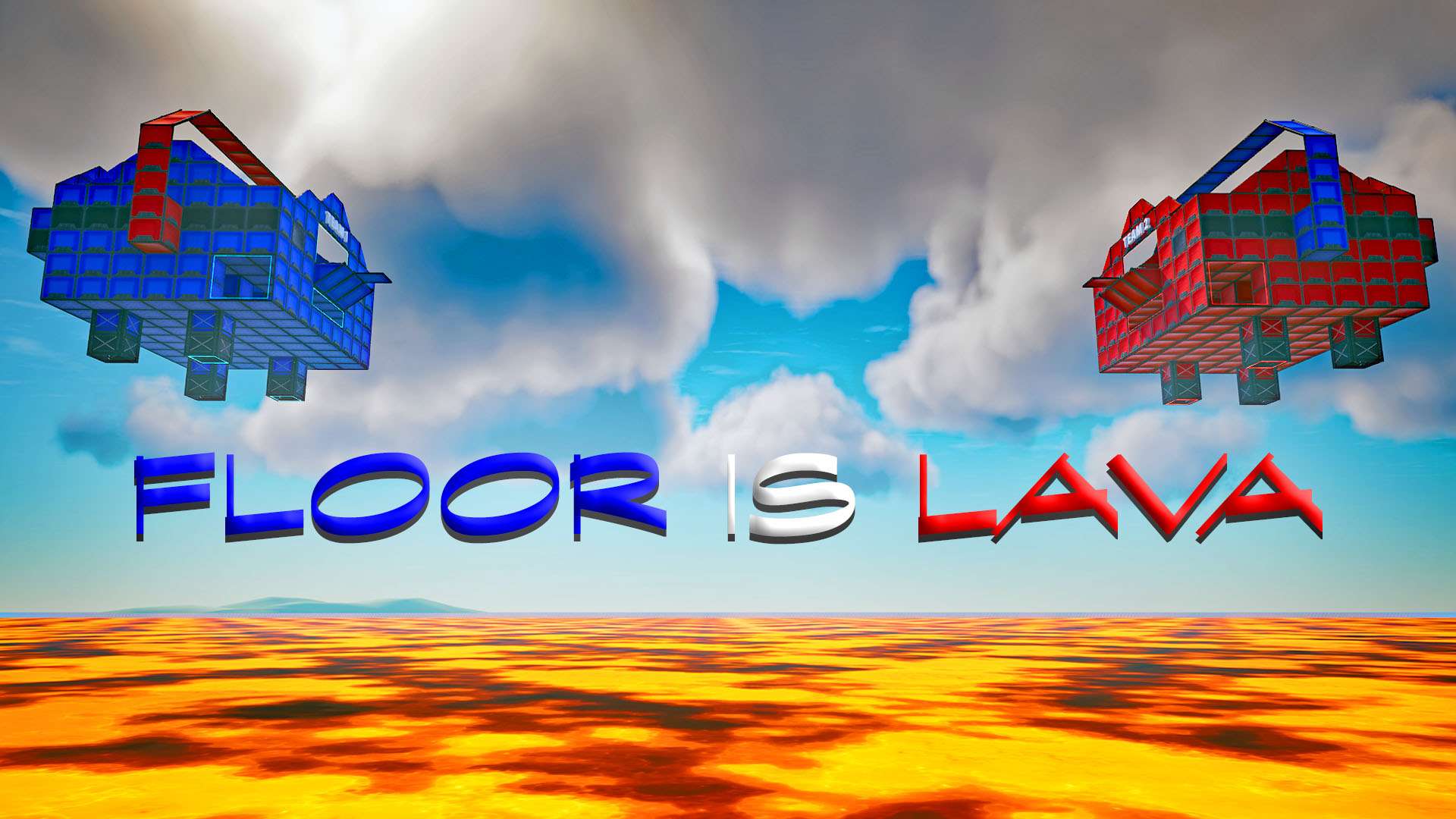 🔴Floor Is LAVA Red vs Blue🔵