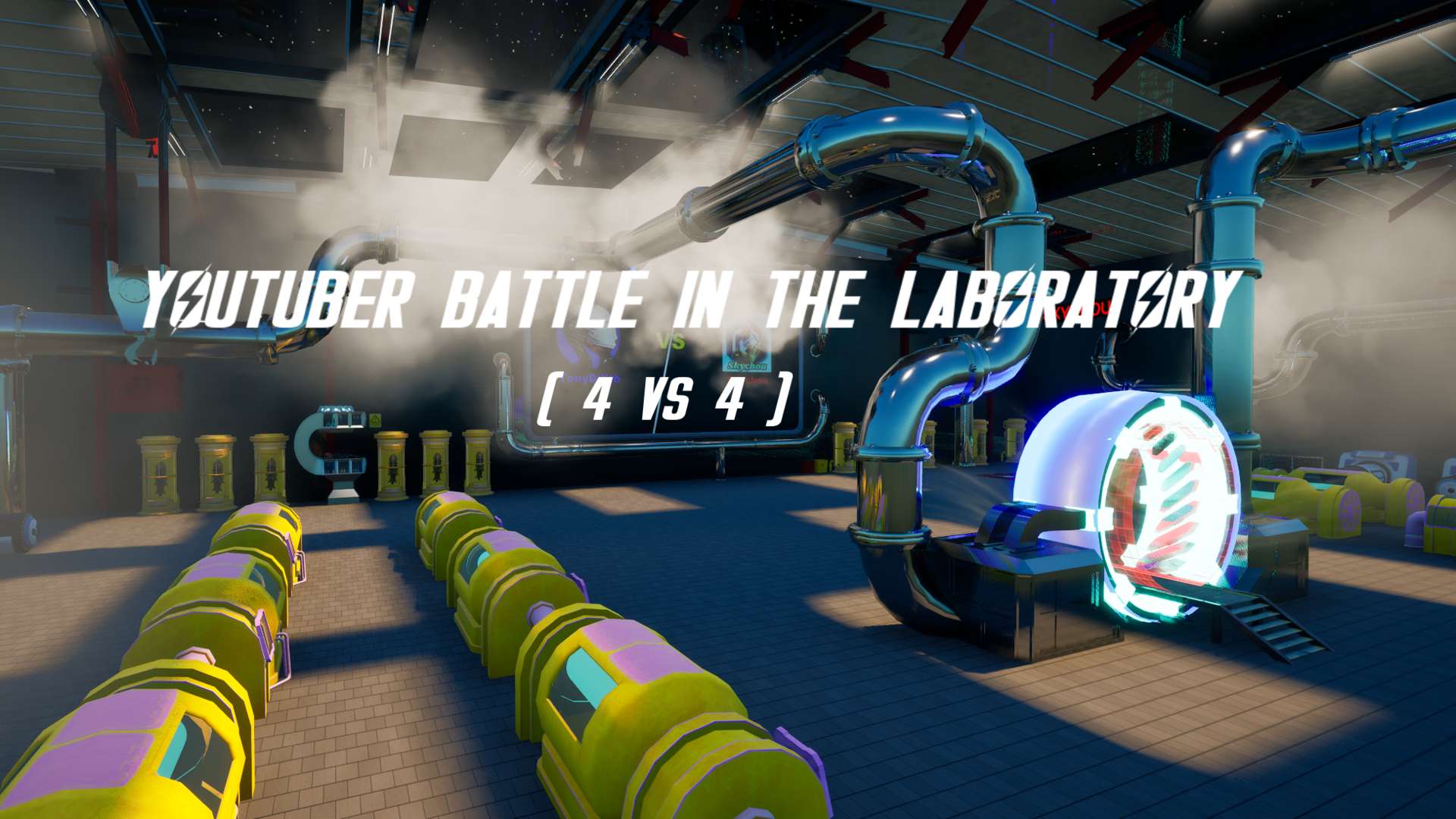 YOUTUBER BATTLE IN THE LABORATORY (4VS4)